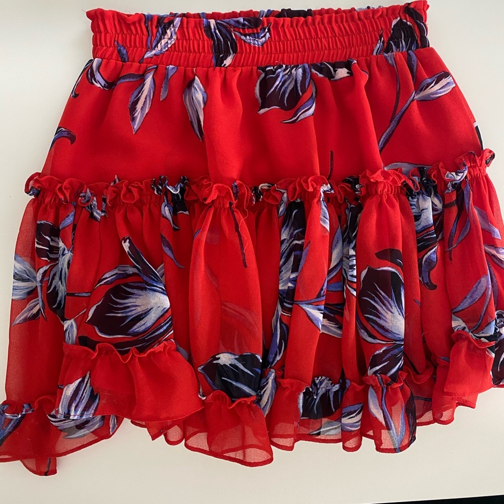 Red and blue misa skirt